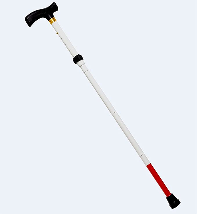 The extended Ambutech Adjustable Folding Support Cane with T Handle allows you to navigate securely and confidently wherever you go!