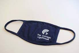 Cotton Face Mask with Chicago Lighthouse logo.