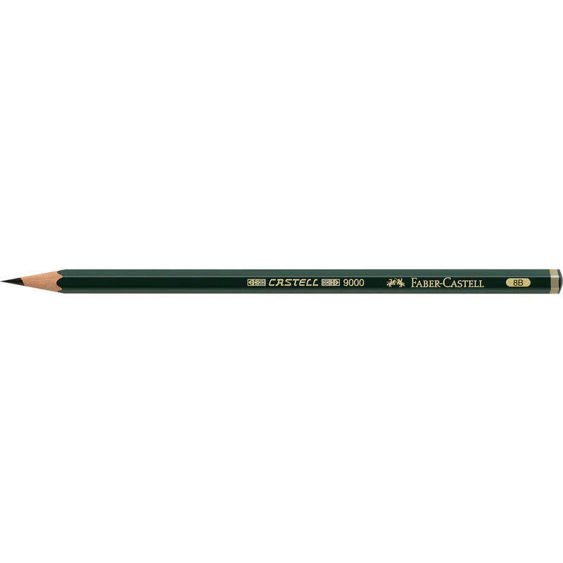 A horizontal view of the Fiber Castell 88 Extra Dark Pencil