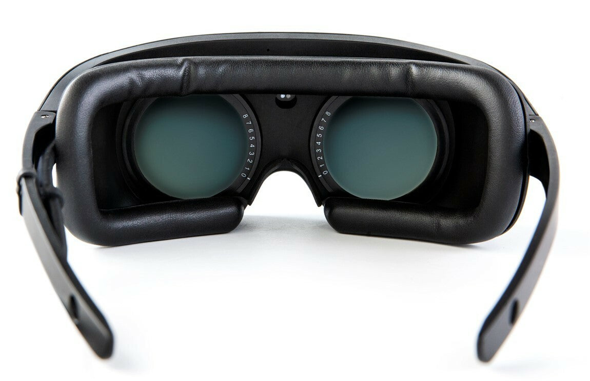 IrisVision Inspire Inside view of the headset showing the interior lenses and black padding then gently hugs around the user's eyes. IrisVision Inspire's wearable technology is a low-profile wearable software platform delivering functional sight for low vision. This lightweight, all-in-one, multi-distance, and autofocus solution is designed to be intuitively easy-to-use.