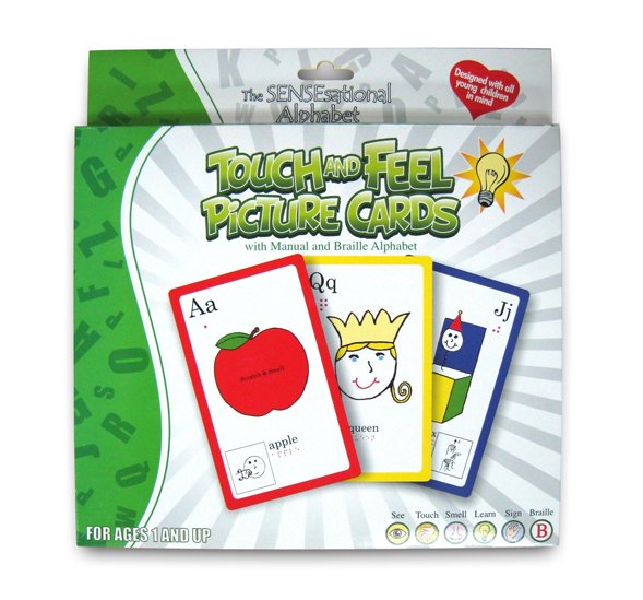 Learning the alphabet has never been more exciting and stimulating with these Sensational Alphabet Flash Cards. This touch and feel, fun and engaging card set lets your child feel the different textures of animals, smell the distinctive aromas of things, and much more! Learn the entire alphabet and many beginning words in Sign Language and Braille. This set comes with a user manual designed for all young children!