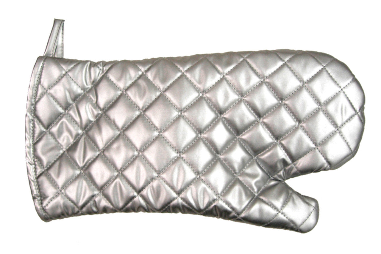 This 17 inch fire and heat retardant mitt protects up to 425 degrees fahrenheit and is great for those who are partially sighted or blind. This protective 13 inch oven mitt comes in an olive green quilted pattern.