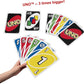 Large Uno Playing Cards showing different cards. Get ready to super-size your UNO experience with the Mattel Games Giant UNO Card Game! It's not just a game; it's a colossal adventure for kids, adults, and the whole family, including gamers with low vision.
