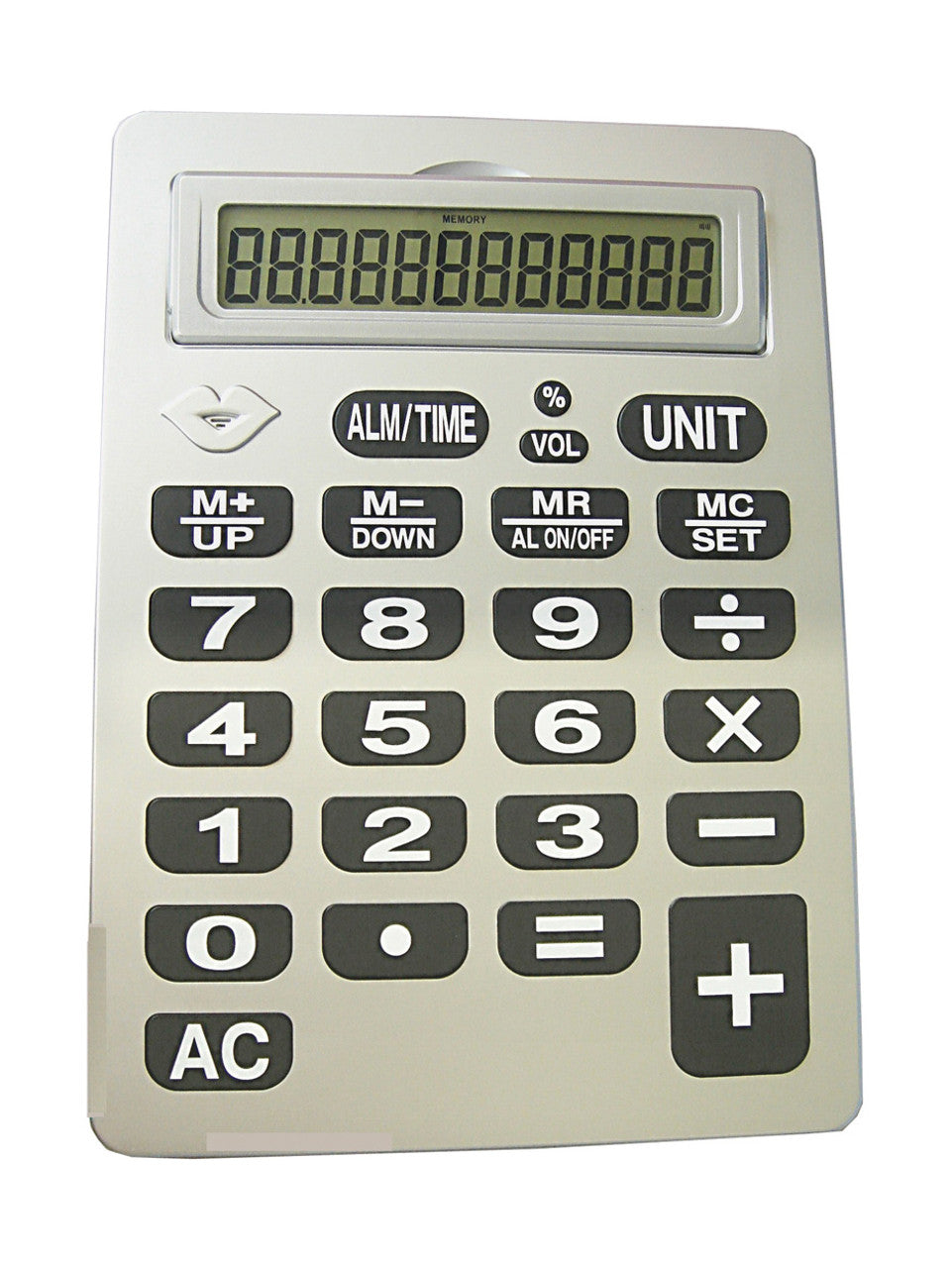 Introducing the Jumbo Talking Calculator, a revolutionary device designed specifically for individuals with low vision. Boasting a size equivalent to a standard letter-size page, this calculator stands out as the largest and most visually appealing calculator available.