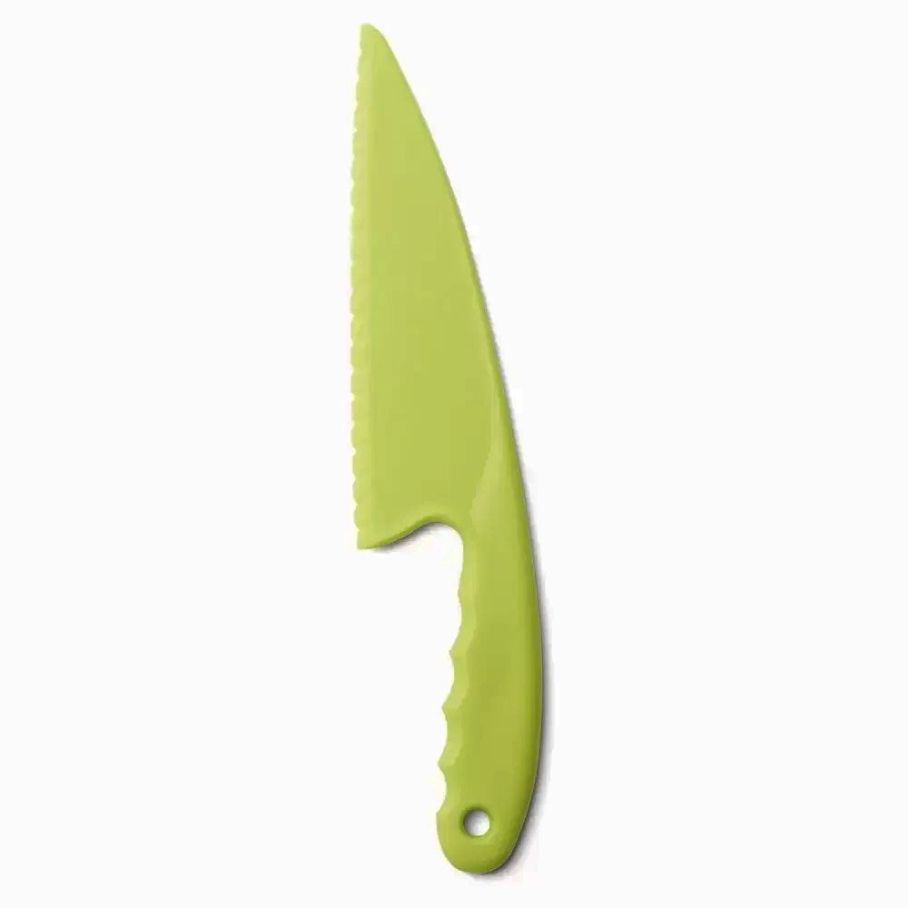 Green Plastice Lettuce Knife in a verticle position