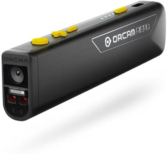 OrCam Read 3 is a revolutionary interactive AI assistant device that provides instant summarization of texts, ranging from a few sentences to an entire page of text featured here is the new OrCam Read 3 that's black with four yellow tactile buttons on the top of the device.