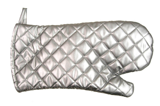 This 17 inch fire and heat retardant mitt protects up to 425 degrees fahrenheit and is great for those who are partially sighted or blind. This protective 13 inch oven mitt comes in an olive green quilted pattern.