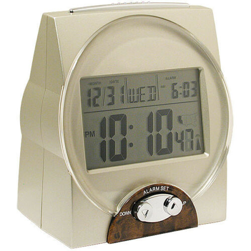 Atomic Talking Digital Designer Clock with large display and date/calendar