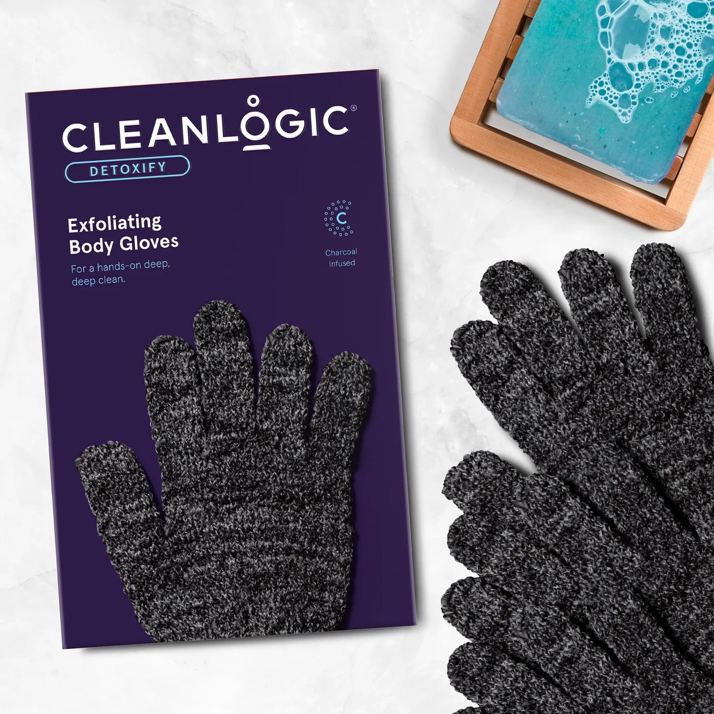 Charcoal Exf. Body Gloves by CleanLogic is an excellent exfoliator that helps keep your skin nice and soft. This Brands with Braille product is perfect for gifts and gentle on your skin.