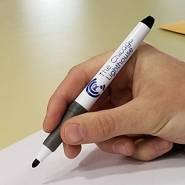 Chicago Lighthouse logo 2020 pen for people who are low vision