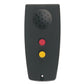 Colorino Color Identifier for people who are blind or visually impaired - vertical view showing its red and black buttons and the speaker on the surface of the adaptive device.