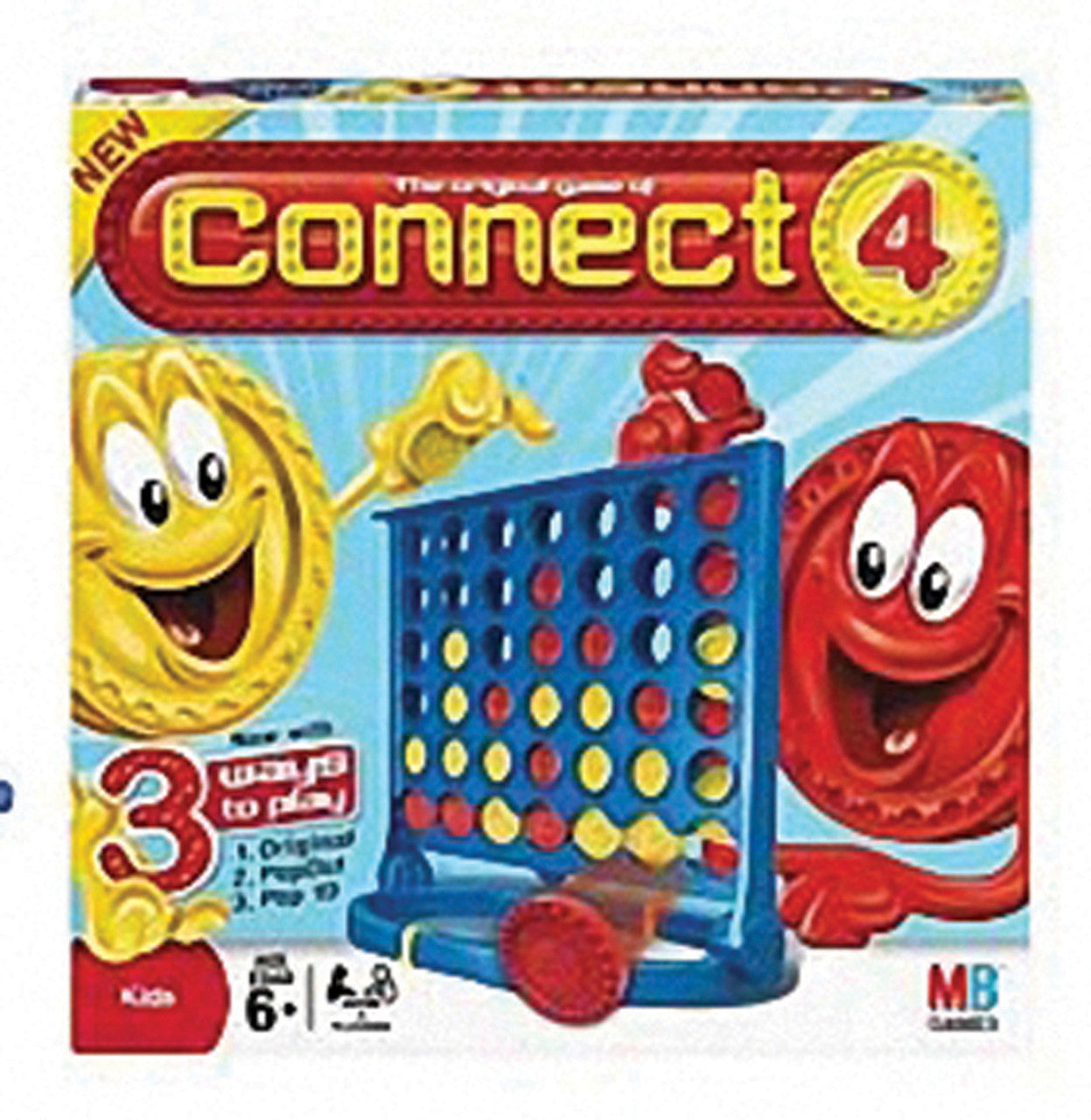 Connect 4 Tactile Game with yellow and red checkers.