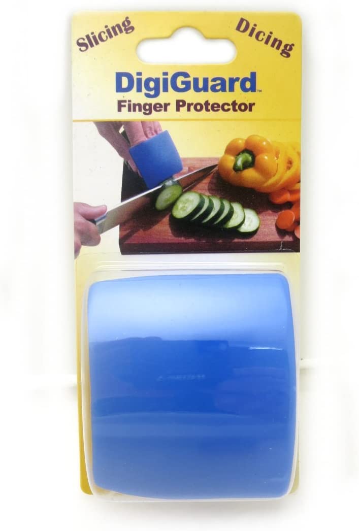 Use the durable DigiGuard Finger Guard when slicing, dicing, and preparing meals. This unique kitchen tool protects your fingers while chopping ingredients in your kitchen. Great for all users and especially those with low vision.