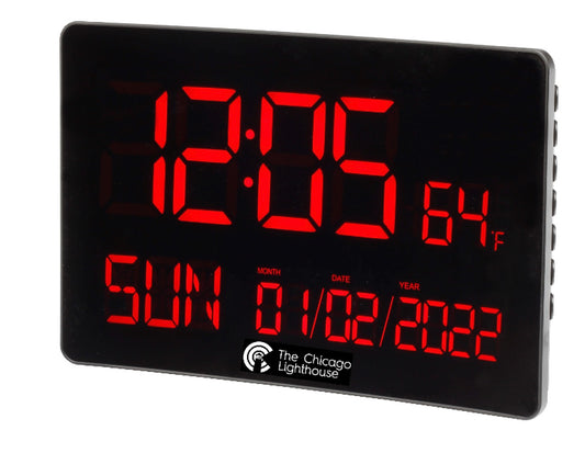 This Digital LED Wall / Desk Clock 6.75" was packaged and distributed in the USA by people who are legally blind. All proceeds benefit The Chicago Lighthouse, a social service organization providing services for people who are blind, visually impaired, disabled and Veterans. 