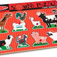 The Farm Sound Puzzle is a perfect audible low-vision puzzle where the happy farm animal "sounds off" in its voice when its animal puzzle piece is placed correctly in this eight-piece wooden peg puzzle!