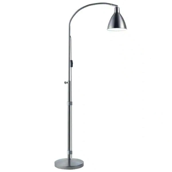 Silver Lamp Flexi-vision Floor Lamp by Daylight features a long, flexible and adjustable neck with heavy back for balance.
