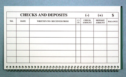 Large Print Check & Deposit Register