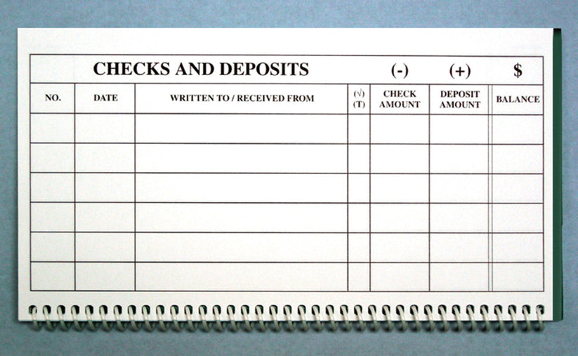 Large Print Spiral Check & Deposit Register - My Tools for Living ...