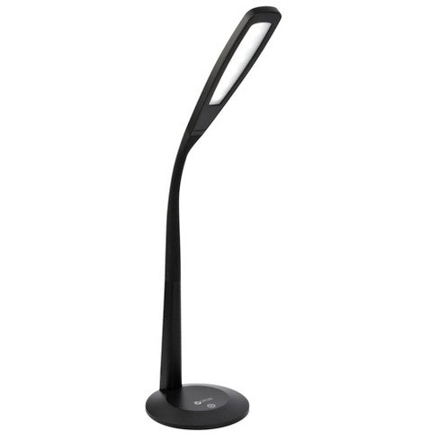 The flexable OttLite Natural Daylight LED Flex Table Lamp in black features it's natural daylight LED rated to last up to 40,000 hours.