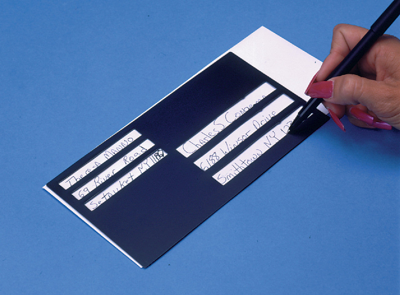 Plastic Envelope Writing Guide for those who are blind or low vision