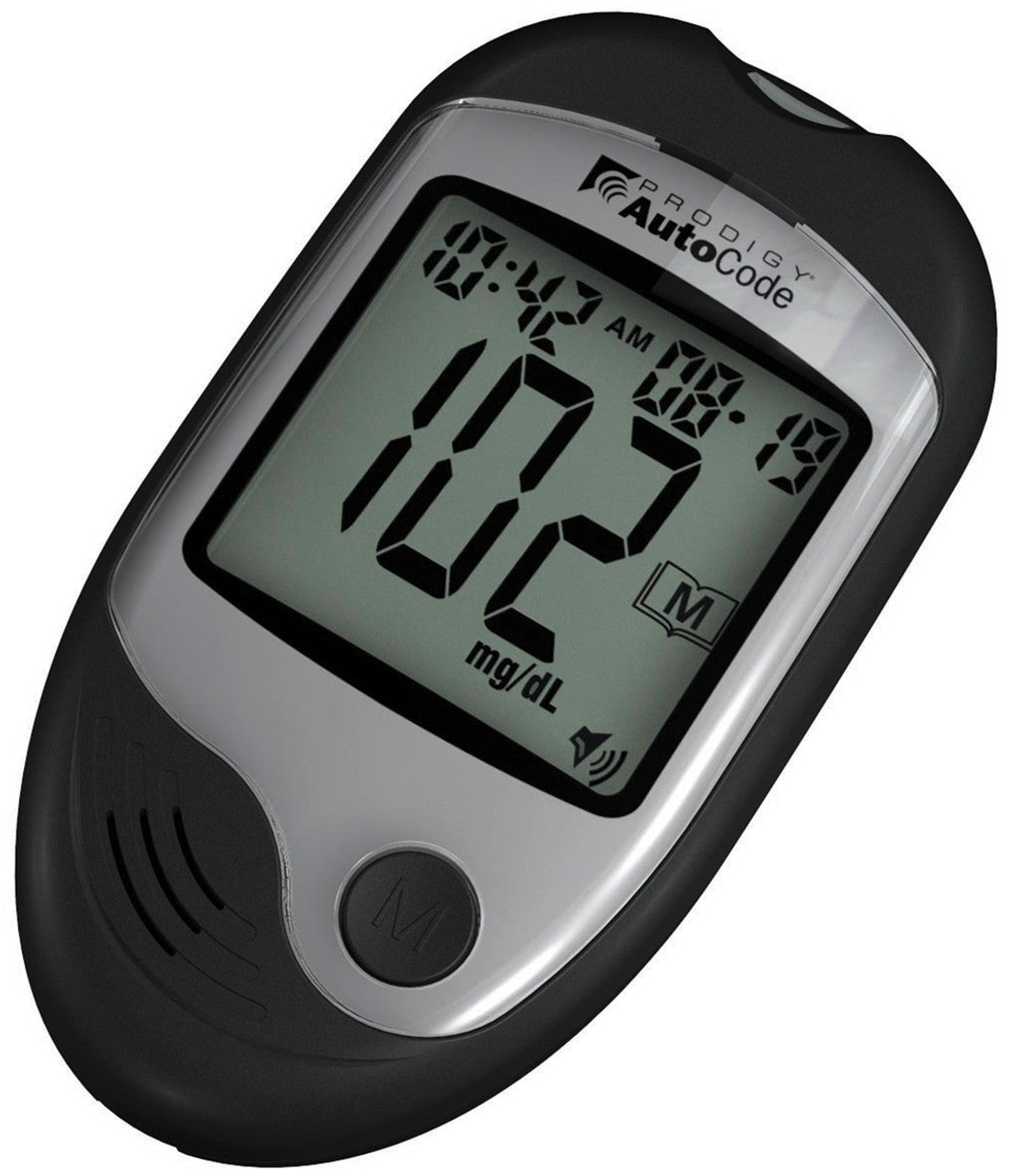 The Prodigy Autocode Talking Blood Glucose Meter eliminates the need to calibrate your meter to the strip, making the unit easier to use for blind or partially sighted, eliminating false results caused by coding errors.