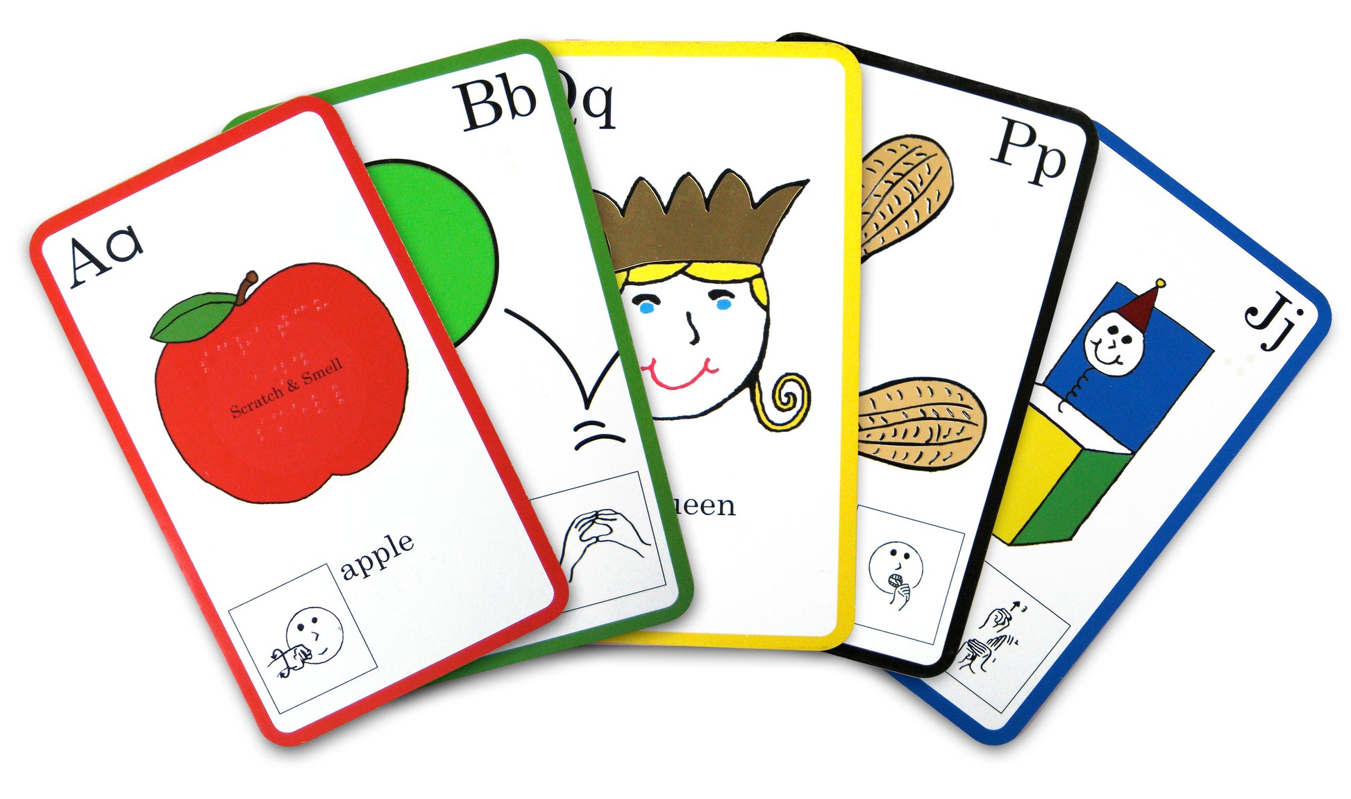 Sensational Alphabet Flash cards spread out showing different letters of the alphabet