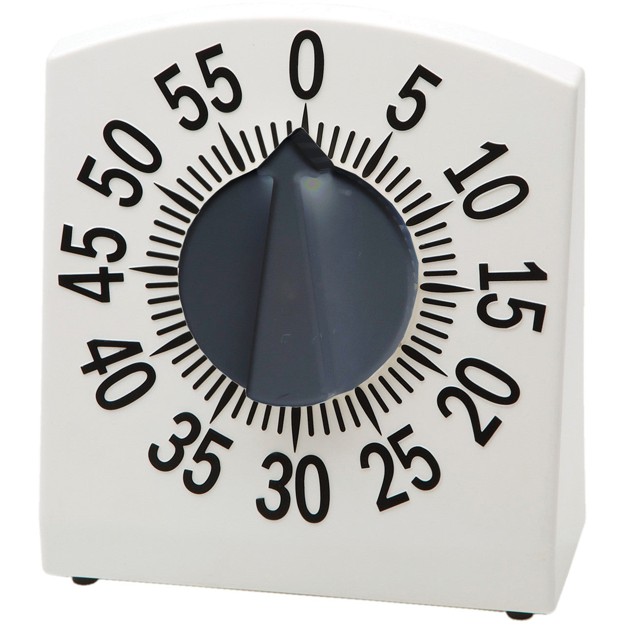 Tactile Timer with black numbers and dial with a white background.