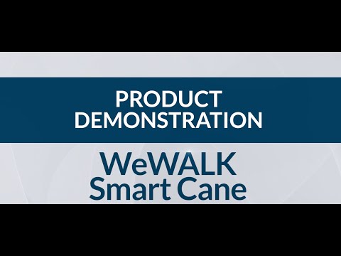 The WeWalk Smart Cane is a cane that uses ultrasonic and vibrating technology to help visually-impaired people navigate their surroundings. The mobility cane for people who are blind or visually impaired consists of an electronic handle with a regular ‘analog’ white cane inserted into the bottom. It also uses an ultrasonic sensor built into the handle to detect obstacles above chest level and warns the user via its vibrating handle.